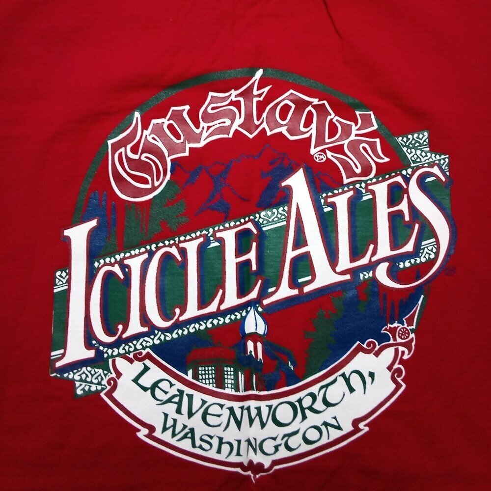 Vintage Gustav's Icicle Ales Leavenworth Washington T-Shirt